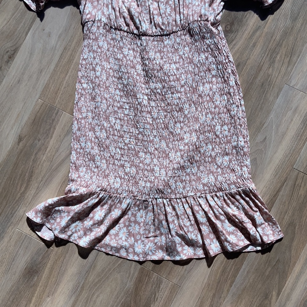 3/$33 Lily rose dress floral print Smocked puff sleeve cottagecore boho M jr - Picture 14 of 16